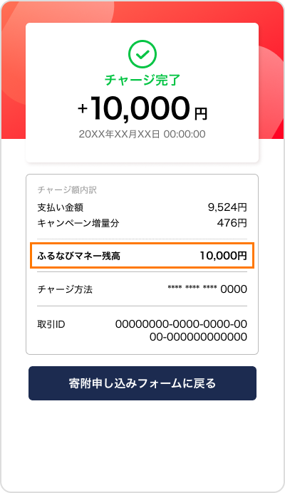 チャージ完了で即増量!